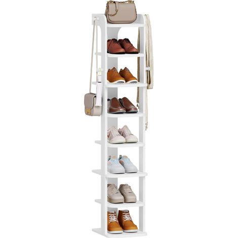 Étagère à Chaussures, Meuble à Chaussure à 8 Niveaux, Réglable (1/5)