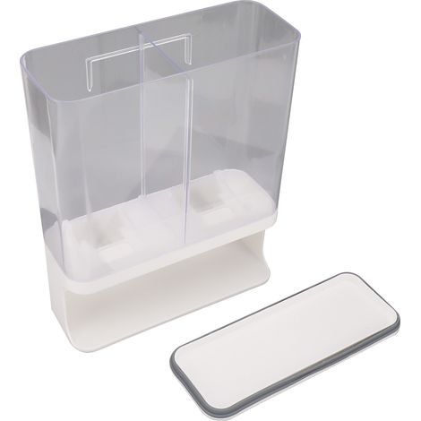 Distributeur de riz mural transparent et hermétique de 3 litres, type à pression, pour la cuisine. Seau de rangement pour céréales. (1/5)