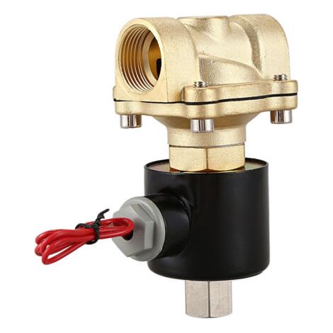 Vanne électropneumatique laiton 3/4" DN20 220V normalement ouverte huile gaz (1/5)