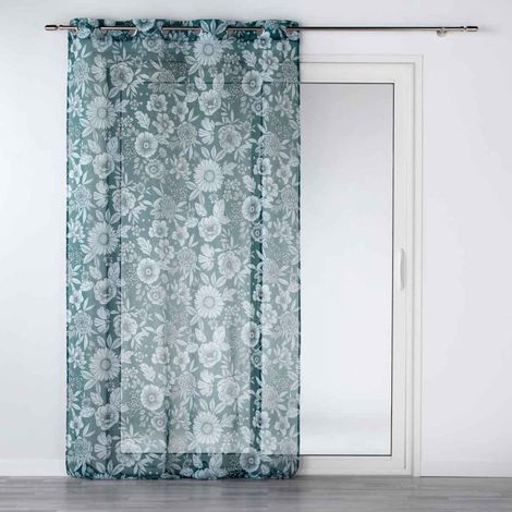 Rideau Voilage à Œillets "Milady" 140x280cm Bleu (1/4)