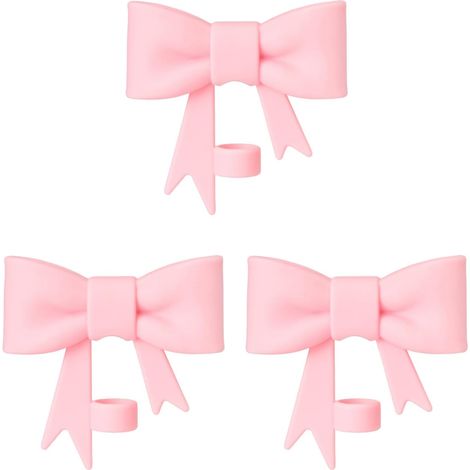 3 Bouchon paille, Silicone réutilisable, Forme nœud rose, 10MM, Pour gobelet type Stanley, Filles et femmes (1/5)