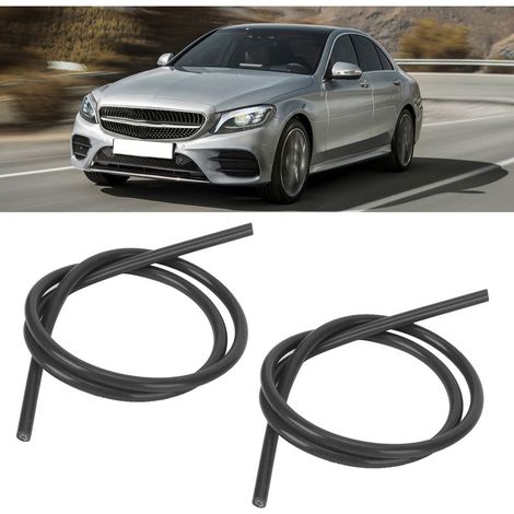 2 fils d'allumage en silicone de 8 mm, âme en carbure de silicium, 1 m de long, noir (1/5)