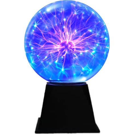 Lampe Plasma Magique Lampe Plasma 6" Bleu Sensible au Toucher et au Son Lumière (1/4)