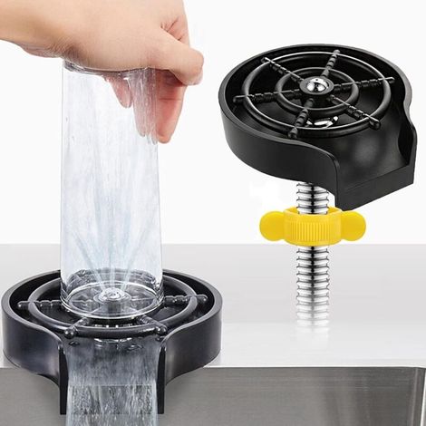 Glass Sink Rinser, Cup Cleaner, Kitchen Sink Accessory, ABS and 304 Stainless Steel Spray Head, for Beer Bars, Karaoke, Restaurants, Cafes (1/5)