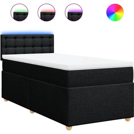 Maison Exclusive - Boxspringbett mit Matratze Schwarz 90x190 cm S