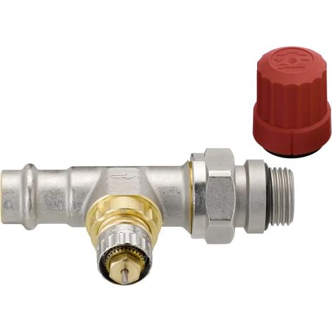 Danfoss Corps de vanne RA-N 15 Pressfit R 1/2, DG, Nickelé mat, 013G3238