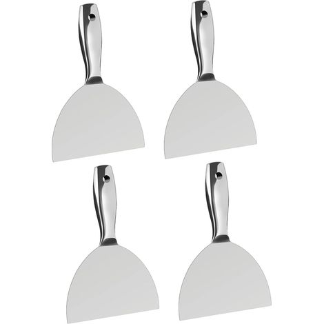 4X Couteau à Mastic 6 Pouces, Grattoir Monobloc en Acier Inoxydable de Qualité SupéRieure pour la Finition des Cloisons SèChes (1/5)