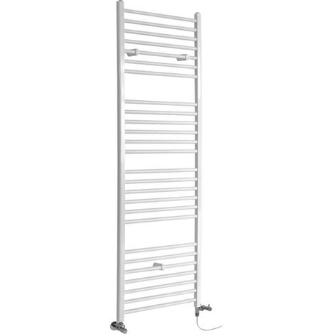 Hudson Reed Ive - Sèche-Serviettes Design Mixte Moderne Plat - Blanc - 180 cm x 50 cm