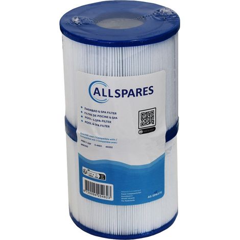 Filtro de agua para spa AllSpares (2 unidades) compatible con SC726 / 40352 / PRB17.5SF (Ø125 x 120 mm) (1/3)