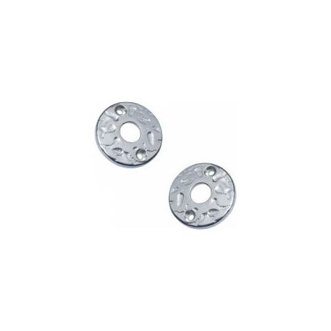 Quincadeco – Rosace alu naturel 52mm pour poignée de porte – Trou de 17mm – Fabrication européenne – Visserie incluse
