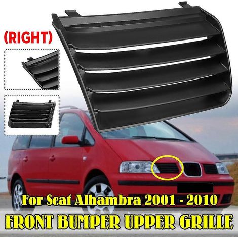 1/2 Stück Frontstoßstangen-Seitengitter für Seat Alhambra 7M (2001–2010), oberes Frontgitter, Renngrill, 7M785365401C, 7M785365301C – rechts