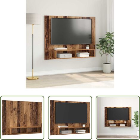 Holzschrank - TV-Schrankset Altholz 120 x 23,5 x 90 cm Holzwerkstoff (1/5)