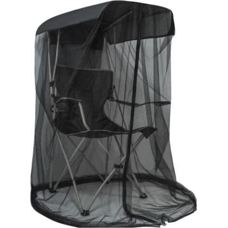 Moustiquaire noire de 160 cm de hauteur pour chaise à baldaquin, protection anti-insectes, moustiquaire avec fermeture éclair (1/5)