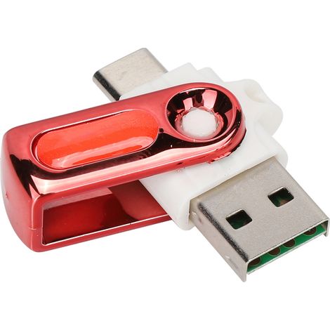 Lecteur de carte TF portable OTG Type-C pour téléphone mobile, Plug-and-Play, longue durée de vie (1/5)