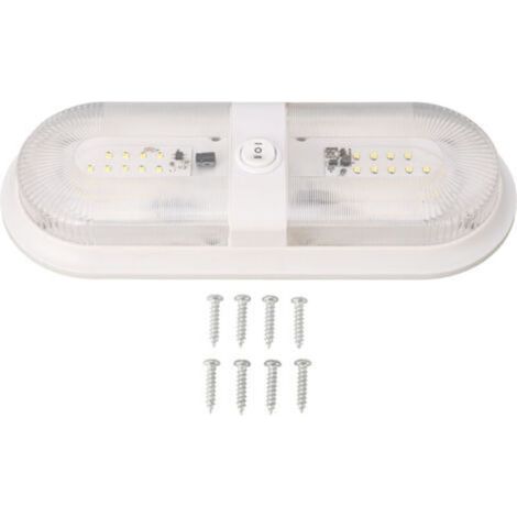 Plafonnier LED à Double dôme, 560lm, pour camping-car, avec interrupteur, pour remorque, camping-car, 10 à 24V (1/5)