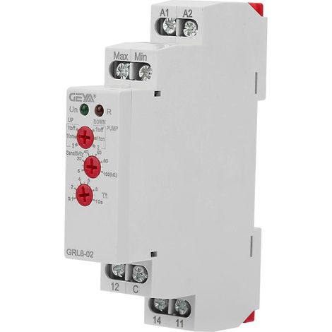 Relais de contrôle de niveau de liquide GRL8-02, contrôleur de niveau d'eau 10 A AC/DC 24 V-240 V (1/5)