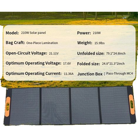 Solarpanel, flexibles Design, hohe Effizienz, 210w (1/2)