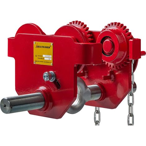 Delta Rot Haspelfahrwerk Tragkraft 2,0t Handkette 2,5m
