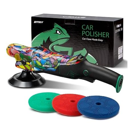 1000W High Torque Rotary Polisher, 150 mm Polishing Machine for Paint Correction - Anti-Vibration, Removable Cable 5 m, 6 Speeds 1000-3800 RPM - Car, Boat, Motorhome (1/5)