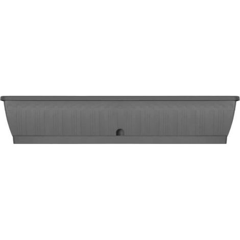 Jardiniere - GARDEN ID Terraflor - Anthracite 100 cm - Solidité - Réserve d'eau - Recyclé & 100% recyclable - Volume pour plantes.