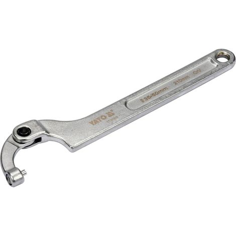 Llave de gancho con pasador redondo, articulada 35-50 MM / YT-01676 / yato