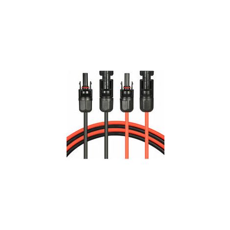 Solar Extension Cable PV Solar Panel Extension Cable with MC4 Connector Pair Red + Black 14 AWG 3m (1/4)