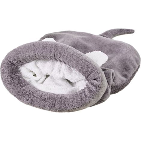 Nid Pour Animaux - Sac De Couchage Pour Chat Et Chien - Espace Interne Spacieux - Taille M 50x40 Cm Ou L 65x55 Cm - Tissu Doux - Gris (1/5)