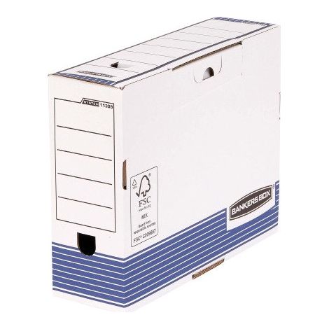 Boite archives Bankers Box by Fellowes carton bleu dos 10 cm - Lot de 10 (1/5)