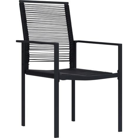 Maison Exclusive - Gartenstühle 2 Stk. PVC Rattan Schwarz