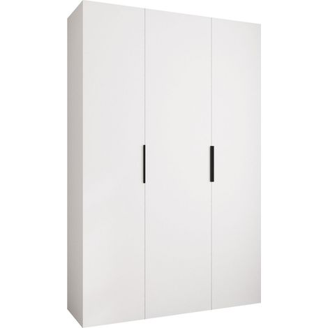 Armoire Hartford 573, Blanc, 246x160x42cm, Portes d'armoire: Avec des charnières, Nombre d'étagères: 7 (1/5)