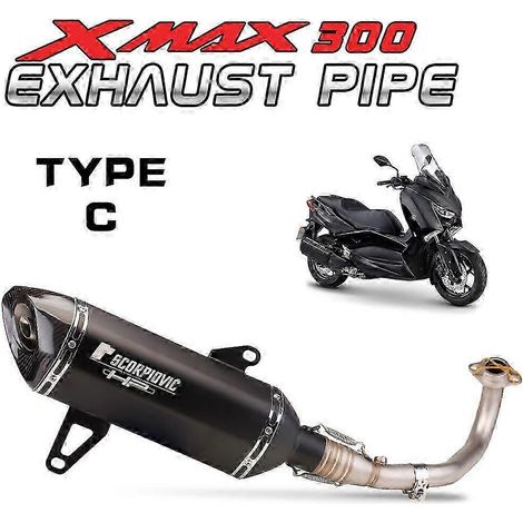 Tubo De Escape De Acero Inoxidable Para Motocicleta, Silenciador De Escape Para Xmax300 250, Xmax 300, X Max250( TYPE-C) (1/5)
