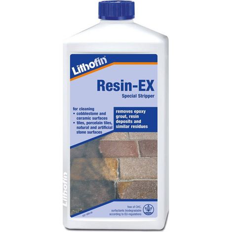 Lithofin – Nettoyant acide et solvanté pour décapage spécial – 1 L – Pour céramique et béton – Élimine résines et graffitis