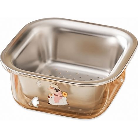 Mini panier à légumes en acier inoxydable 304, 1,3 L, passoire double couche, multifonctionnelle (1/5)