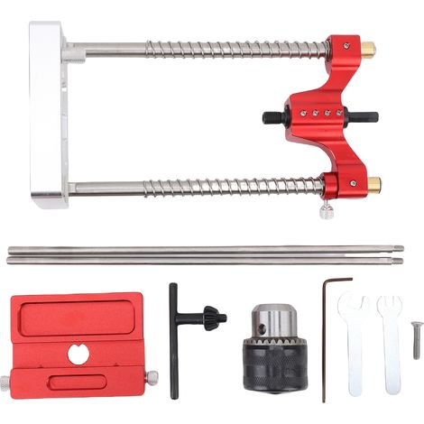 Tragbare Bohrschablone aus Aluminiumlegierung, verstellbar und mit mehreren Winkeln, für die Holzbearbeitung. (1/5)