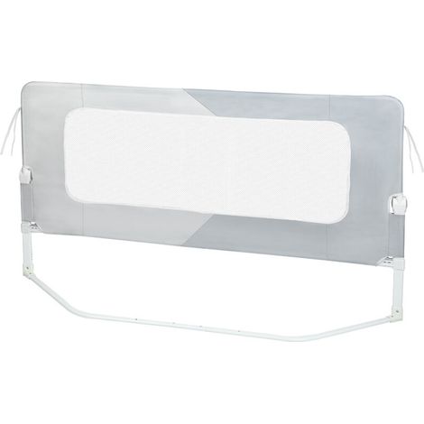 Barrière de lit 150cm, barrière de sécurité réglable en hauteur et pliable pour lits d'enfants et lits de parents