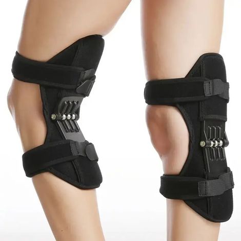 1 paire genou Protection Booster puissance soutien genouillères puissant rebond ressort Force sport réduit la douleur Protection des jambes froides