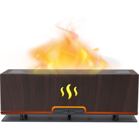 Humidificateur, diffuseur d'arômes, lumière LED, minuterie, silencieux, décoration intérieure, 100-240 V, pour chambre ou bureau, aspect bois foncé, prise UE (1/5)