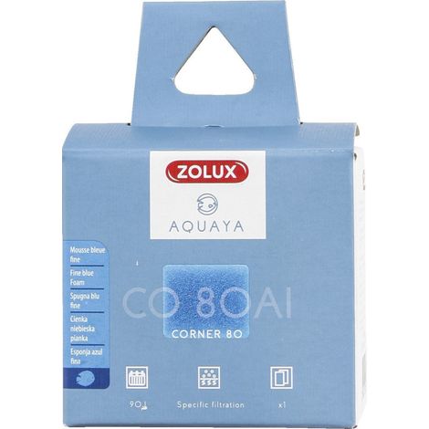 Filtre pour pompe corner 80, filtre CO 80 Al mousse bleue fine x1. pour aquarium. - zolux