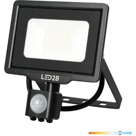 Projecteur avec détecteur de mouvement LED MHC 20W noir 6500K IP65 blanc froid (1/5)