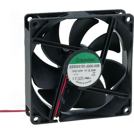 Ventilatore 12Vdc 92x92x25mm 2W Filo di attrito