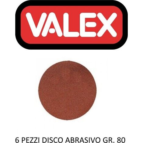 DISCO ABRASIVO DISCHI ABRASIVI 6 Pz. GRANA 80 X LEVIGATRICE LND127 VALEX 1905113