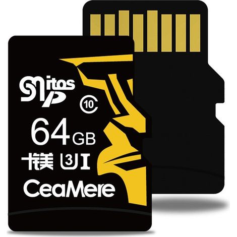 Carte micro 64Go- Convient aux caméras de surveillance, aux enregistreurs de conduite, aux téléphones portables et aux tablettes (1/2)