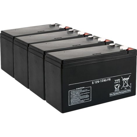 Juego de 4 baterias 12V 12AH para patinete eléctrico 48V