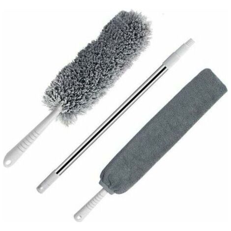 Nettoyeur de poussière rétractable à manche longue, brosse de chevet, outils de nettoyage pour espace, vadrouille de sol Flexible, outil de nettoyage domestique,Set B,États unis