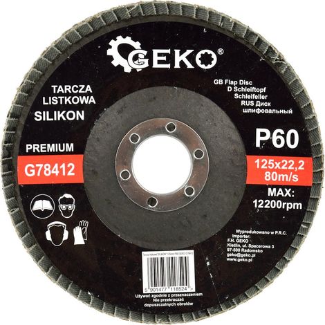 Disco de silicona con solapa de 125 mm P60 geko premium (10/200) (1/5)