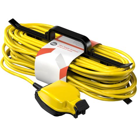 Rallonge Exterieur de 10 m, Câble d'extension Durable, Prise Simple, câble Cadre en H, découpe Thermique, pour Tondeuse, Jardin, Bureau, fiche moulée, 13 A (1/5)
