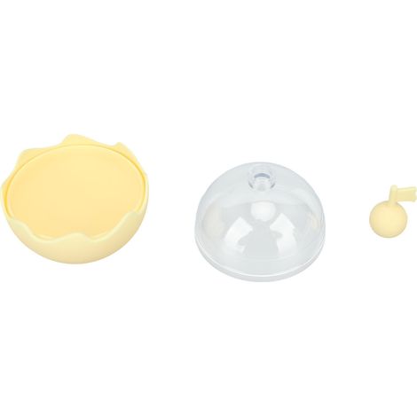 Moule à glaçons sphériques en silicone alimentaire, démoulage facile, remplissage par le haut, jaune. Idéal pour whisky, cocktails et boissons. (1/5)