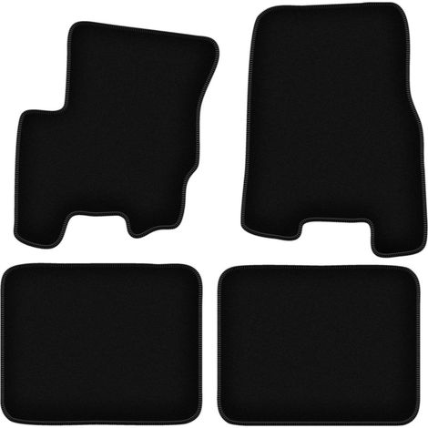Alfombrillas de terciopelo negro BASIC para SsangYong Korando II (KJ) SUV (1998-2006) (1/5)