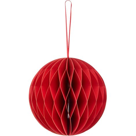 GASPER Weihnachtsanhänger Kugel Rot mit Magnetverschluss Ø 15 cm - Papier
