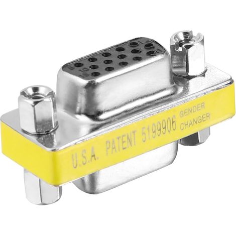 Adaptateurs Vga Femelle-Femelle Plug and Play Transmission de Signal Lot de 10 en Fer et Cuivre pour Bureau et Éducation (1/5)